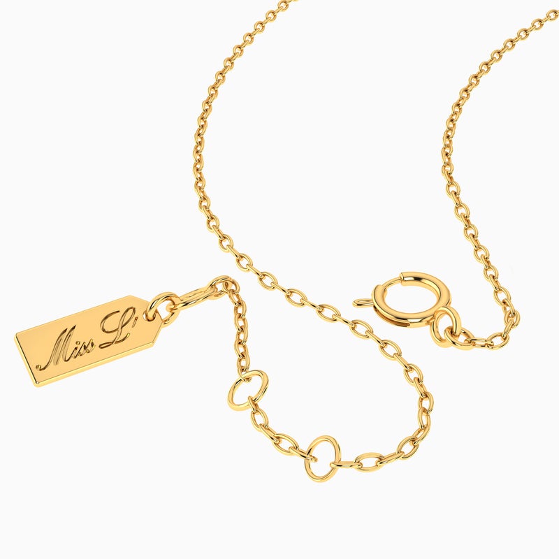 Miss L' by L'azurde Heart Chain Necklace in 18K Gold - Image 2